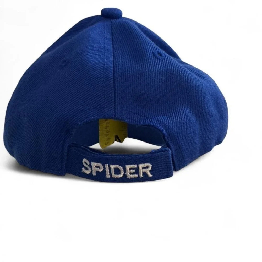August Sportswear Spider Hat Kids Junior 52cm Blue Red Excellent Embroidered Cap